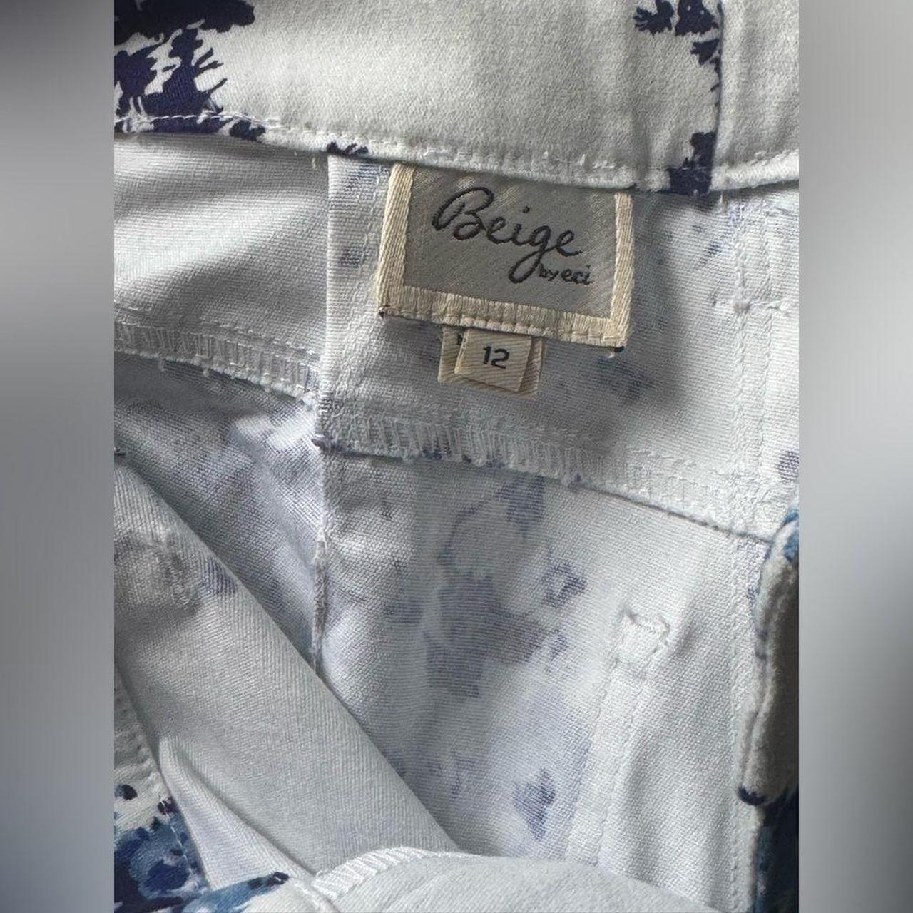 Source Unknown Women's Printed Pants - White/Blue… - image 8