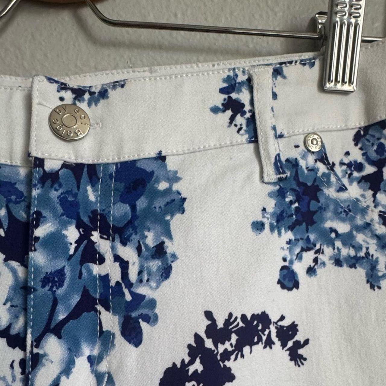 Source Unknown Women's Printed Pants - White/Blue… - image 6
