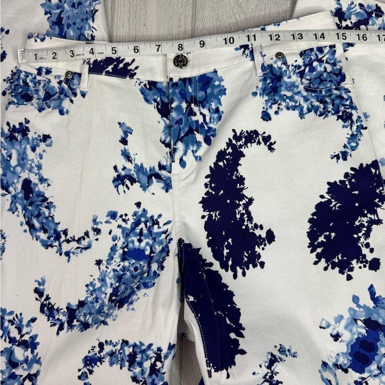 Source Unknown Women's Printed Pants - White/Blue… - image 2