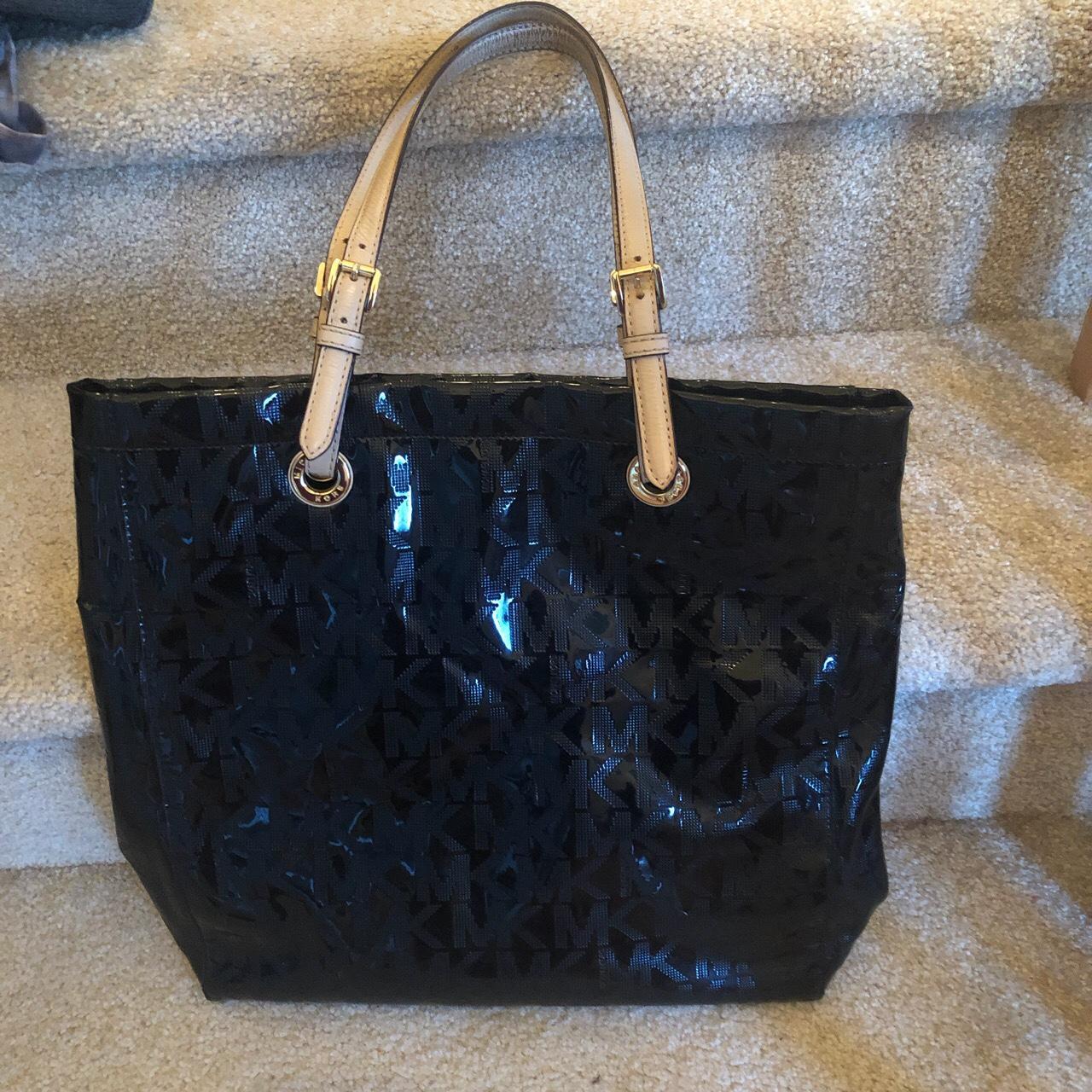 Michael kors shiny tote best sale