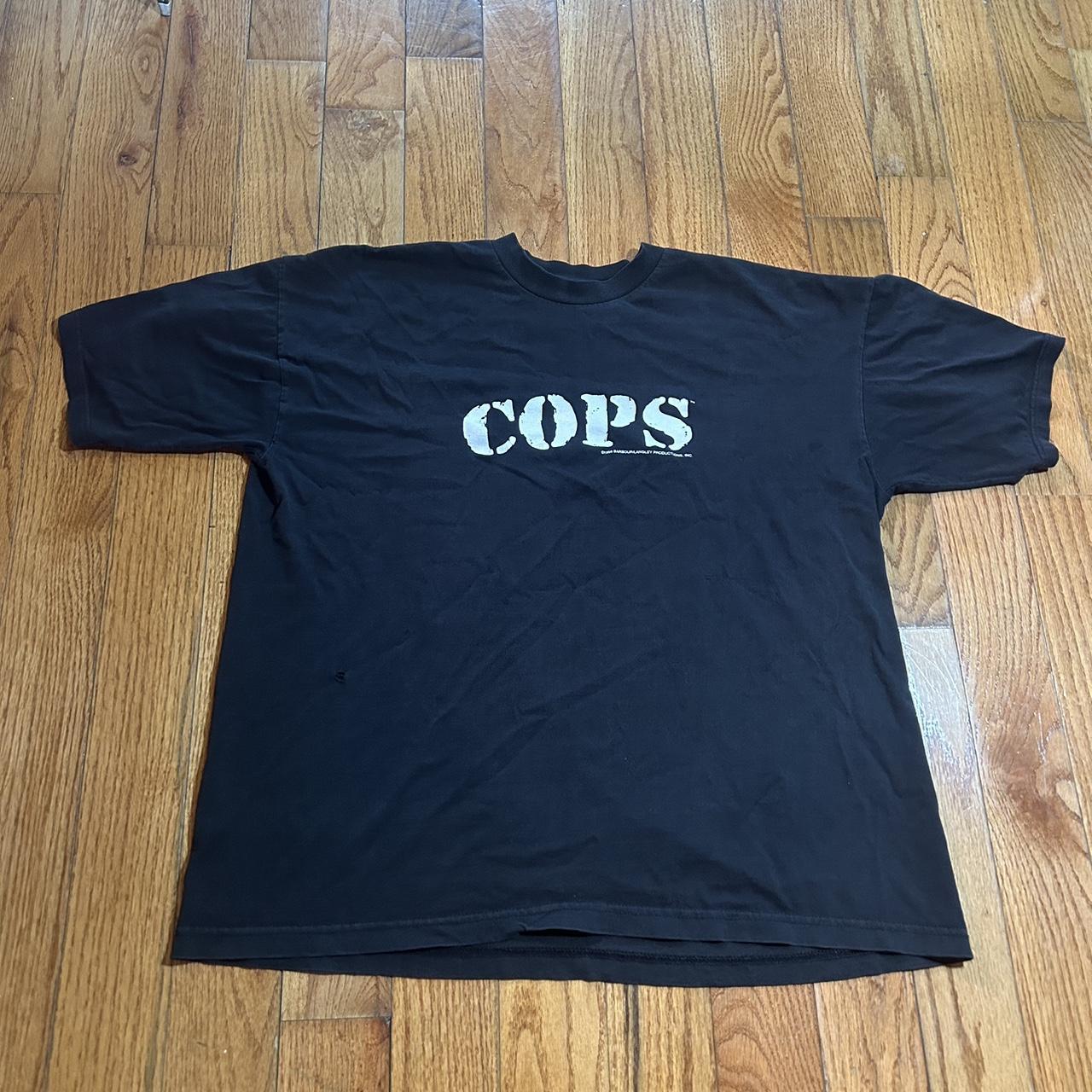 •Vintage 90s COPS tv show promo shirt • XL... - Depop