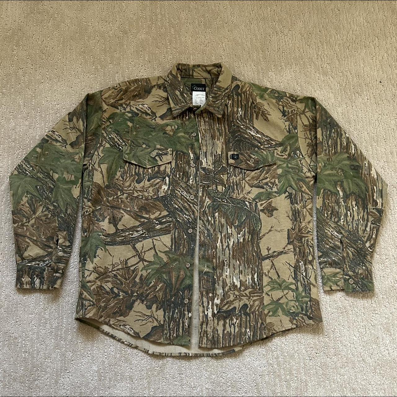 Vintage Tree Camo Button Up Shirt made by Rattlers. - Depop