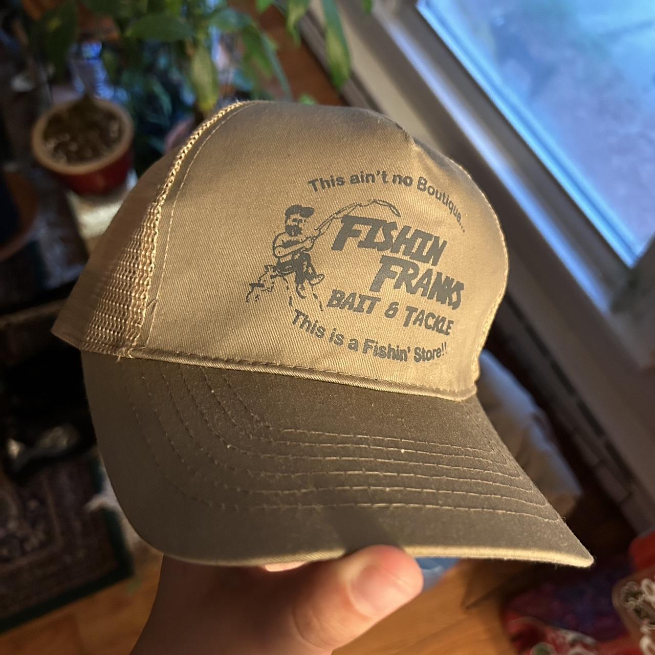 Vintage fishing advertising funny hat SnapBack