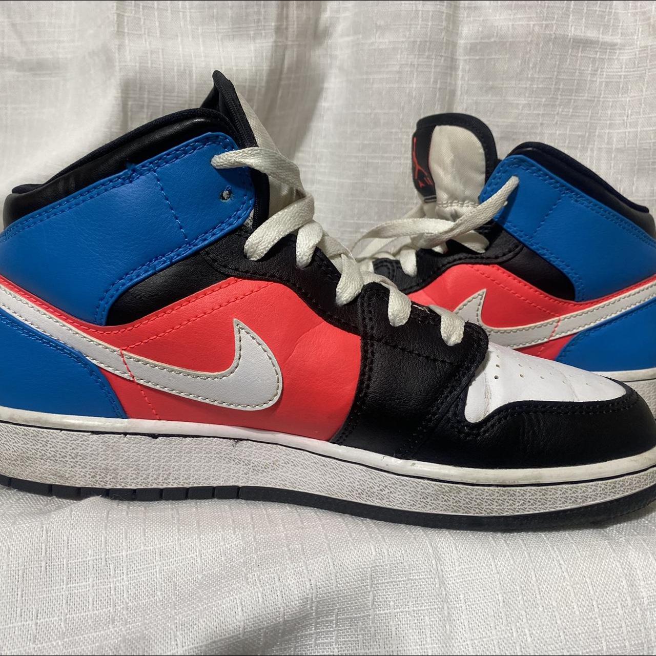 Nike Red and Blue Trainers | Depop