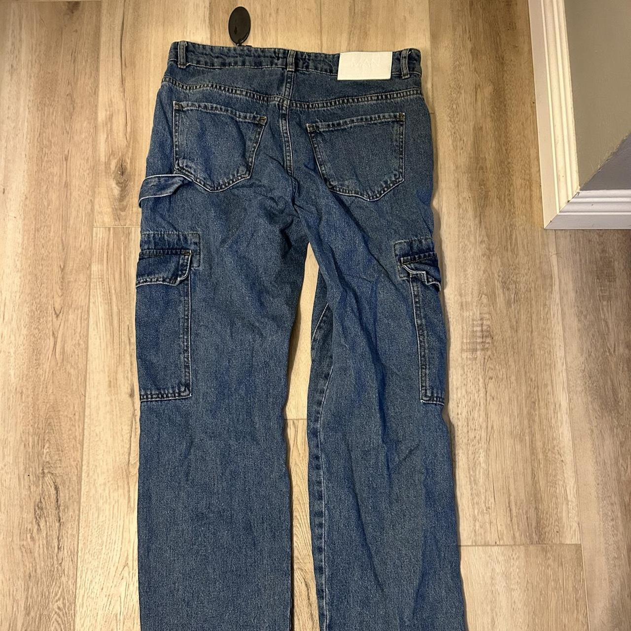 Boohooman Skater Cargo Jeans 30x32 Used but no... Depop