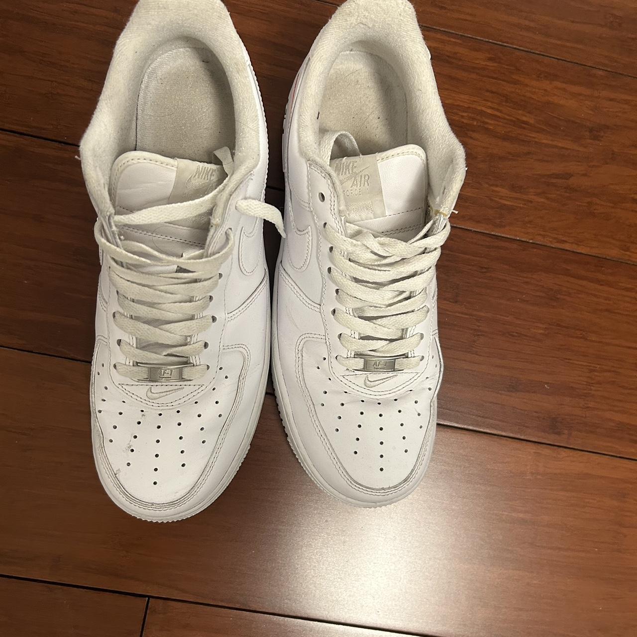 White Supreme Airforces -used a good amount -OG... - Depop