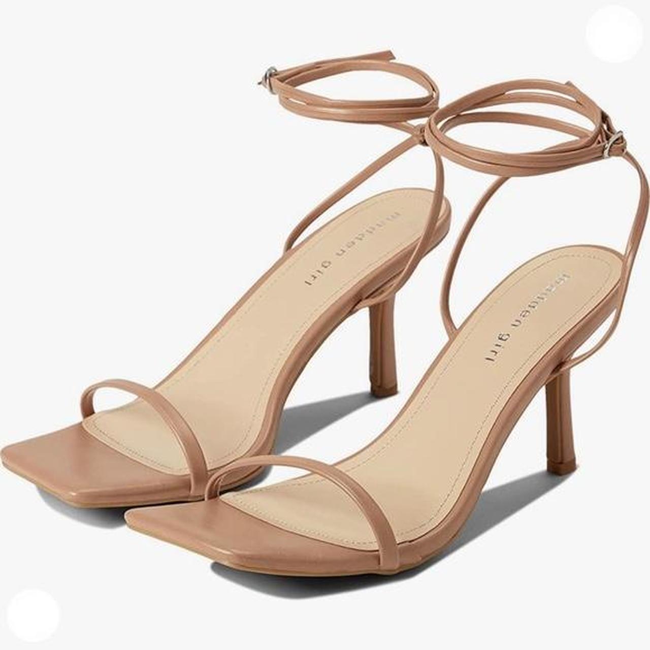 Madden Girl lace up heels pink/nude color a few... Depop