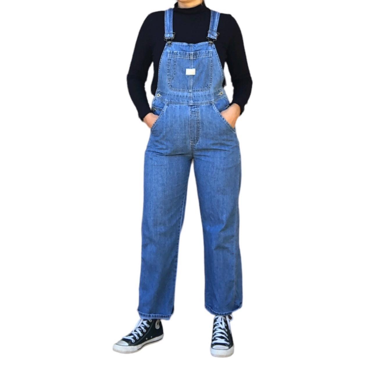 Women’s vintage denim Old Navy overalls with all the... Depop
