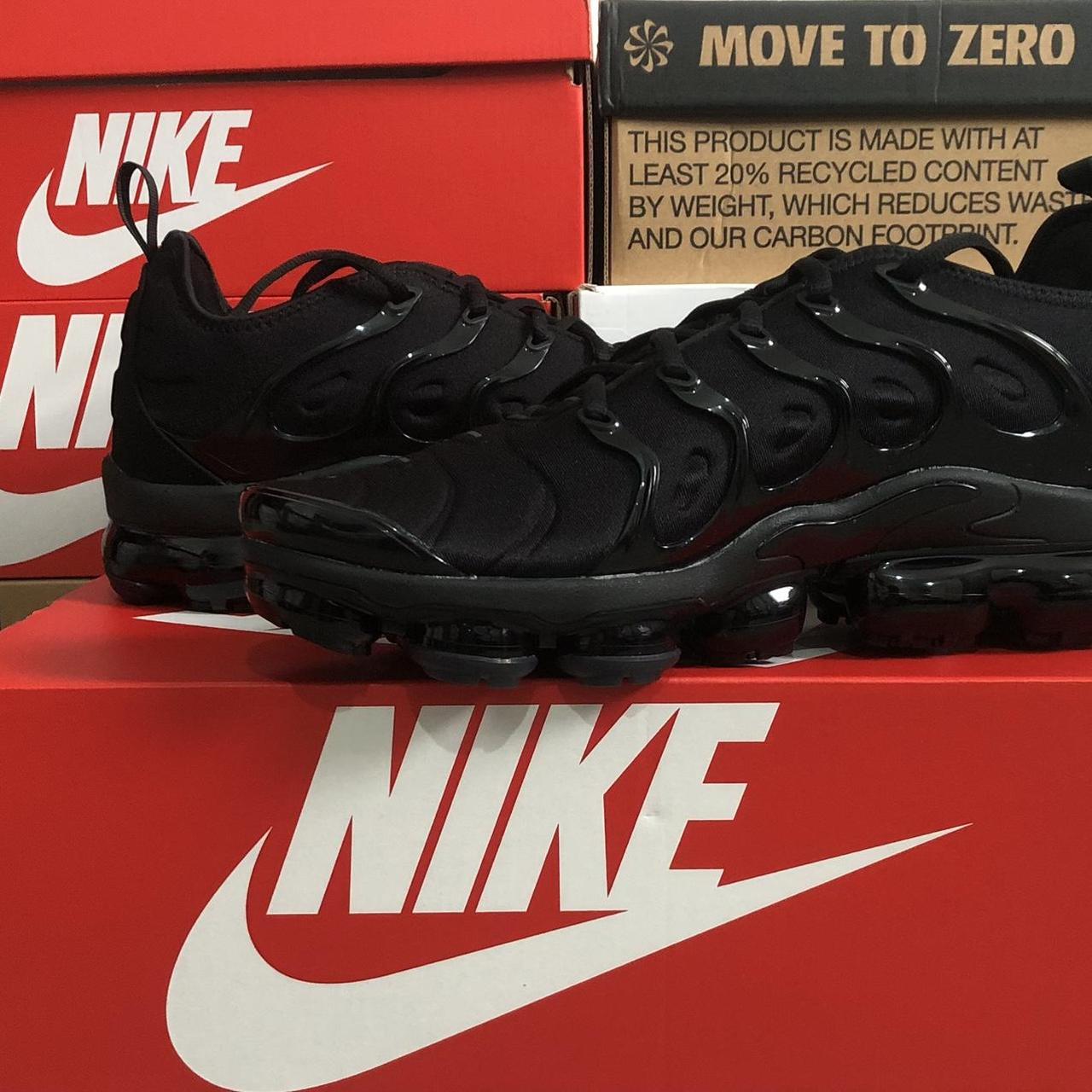 Nike air vapormax clearance plus men's black/black/dark grey