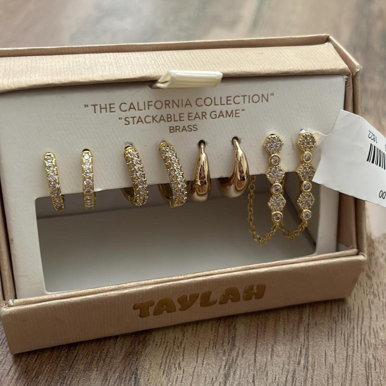 Earrings set Includes gold hoops dangling style Depop