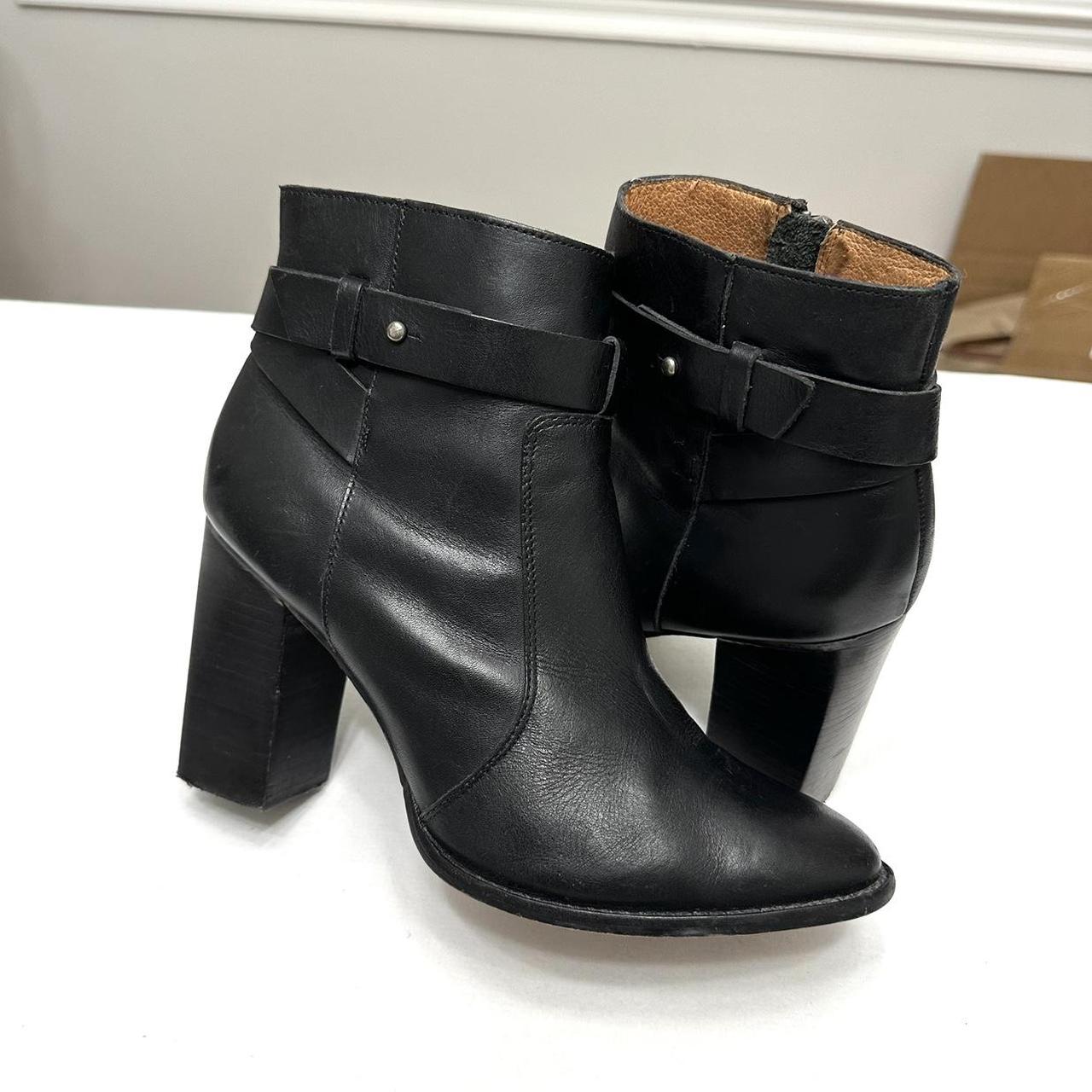 Madewell “Sammie” Black Leather Ankle Boots... - Depop