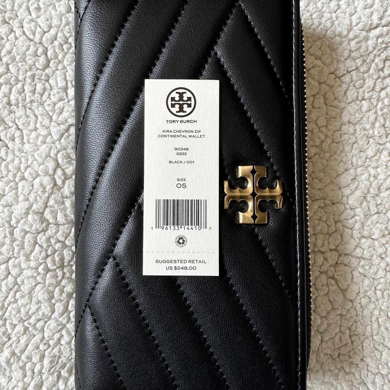 Tory Burch Kira Chevron Zip Continental Wallet $248