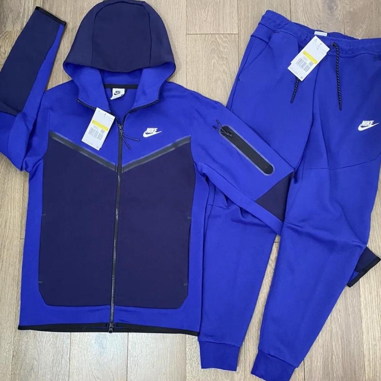 Nike Men's Blue and Purple Hoodie | Depop