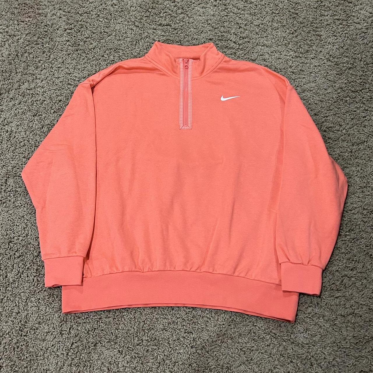 Pink nike sale quarter zip