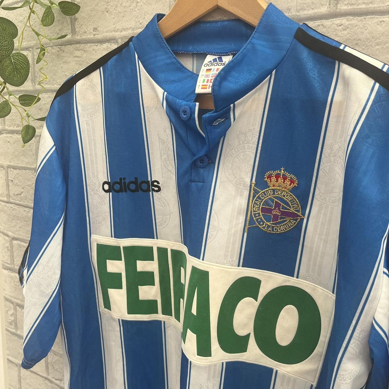 Vintage Deportivo De La Coruna 1997-1998 Home... - Depop