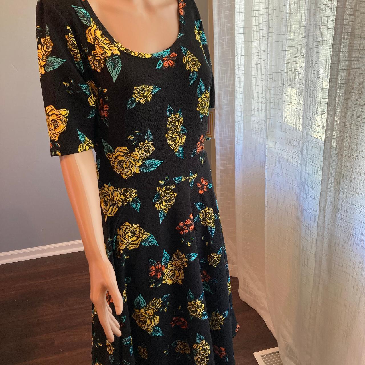 Lularoe Womens Nicole Fit & Flare Dress Multicolor - Depop