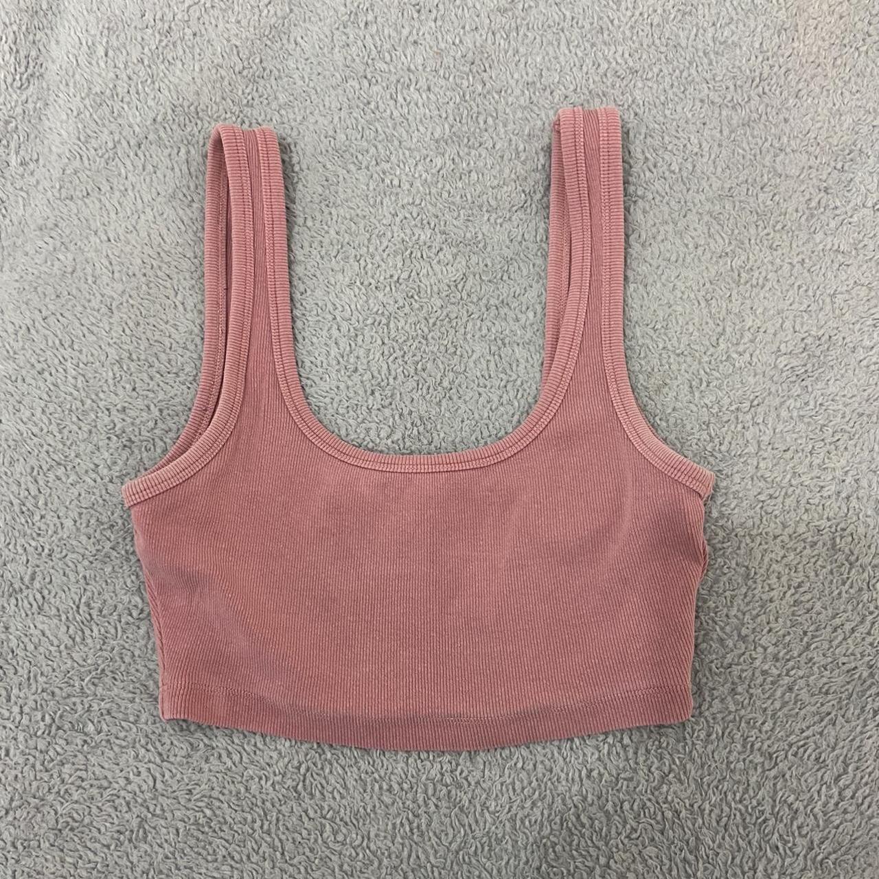 baby pink cropped tank top Depop