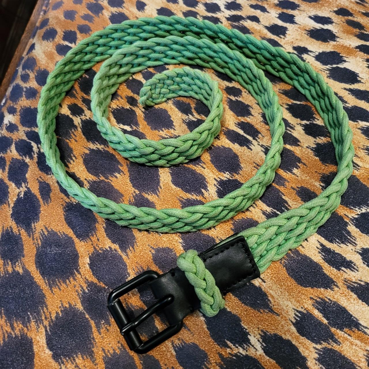 Burberry belt Size 40 100 green paracord