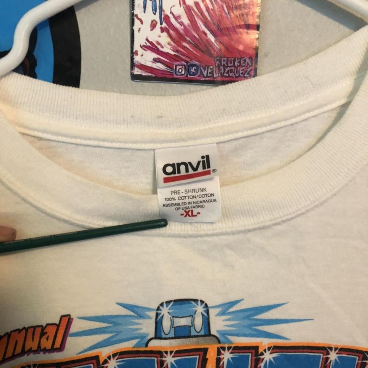 BLUE LIGHT CAR SHOW VERY NICE CAR TEE WITH GREAT... Depop