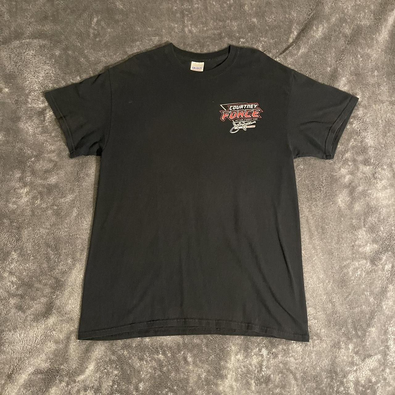 NASCAR Men's Black and Pink T-shirt | Depop