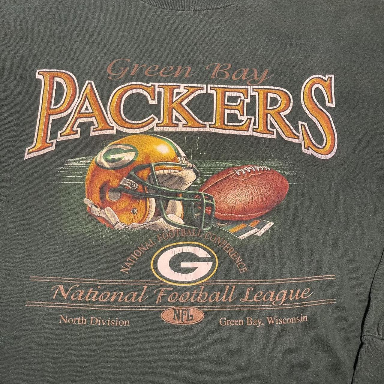 Vintage Y2K Packers NFL Team Apparel Long Sleeve Tee - Depop