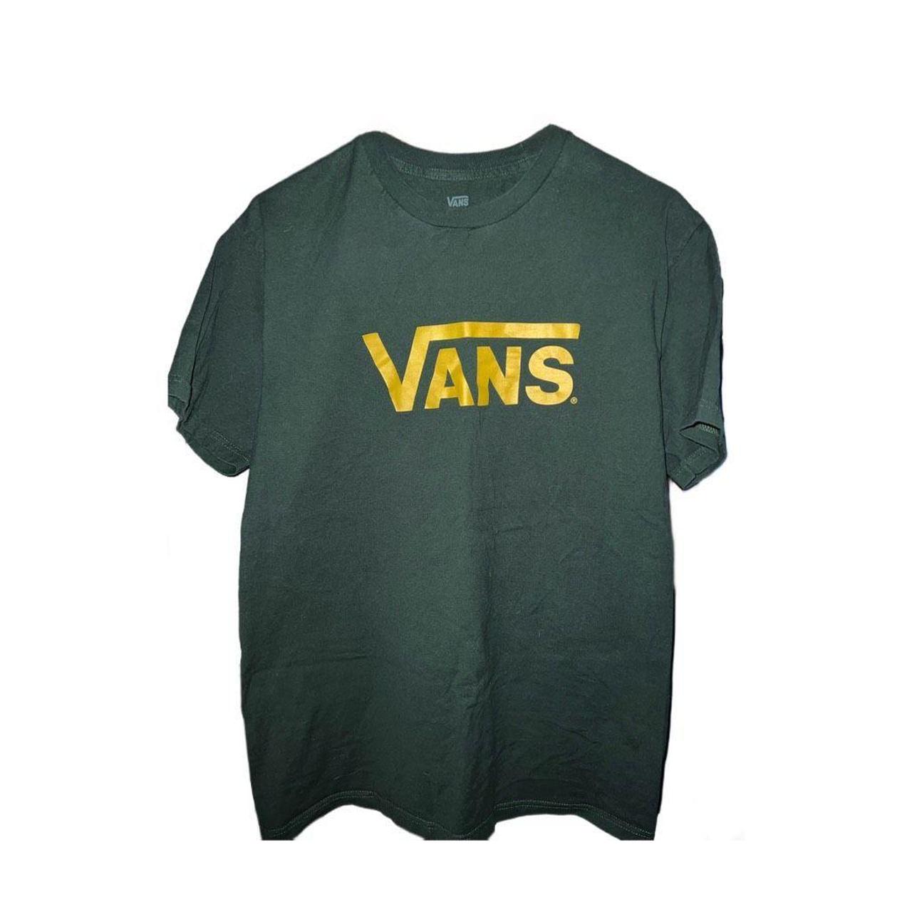 Vans Women's Green and Yellow T-shirt | Depop