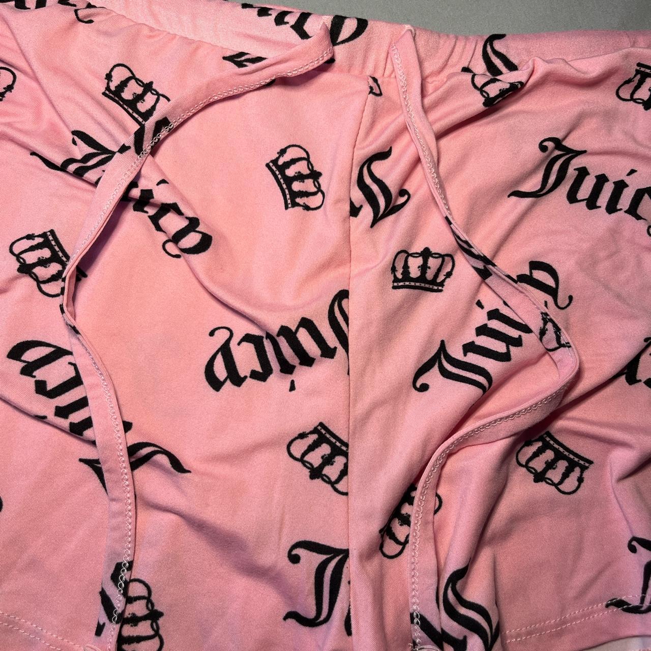 Juicy Couture Women's Pink and Black Shorts | Depop