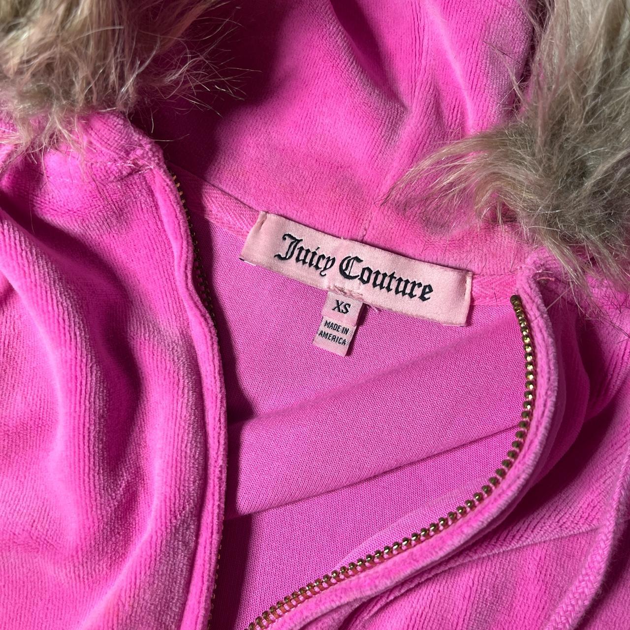 Juicy couture pink furry Pom Pom hoodie Super rare... - Depop