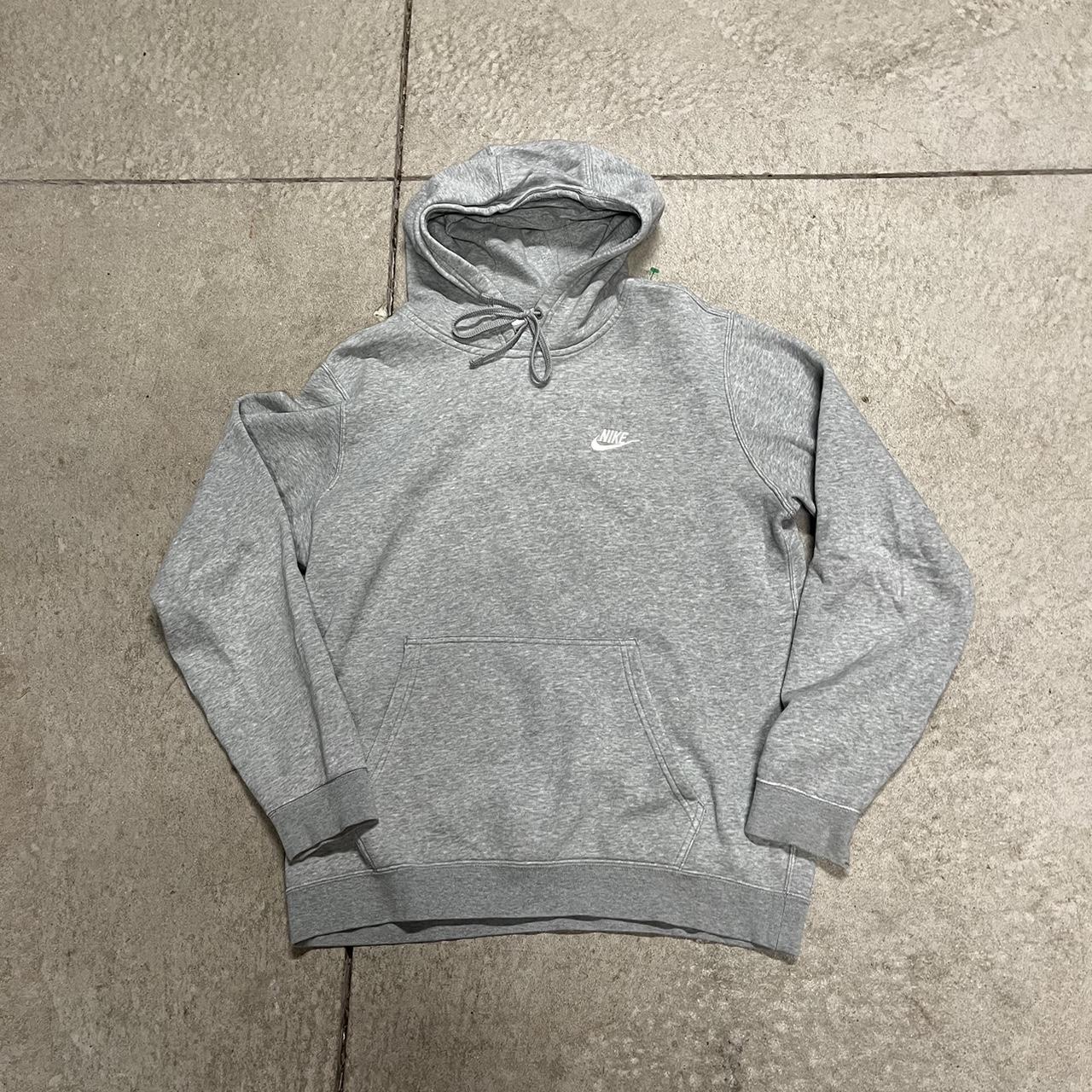 Regular Grey nike hoodie good essential size m #nike... - Depop