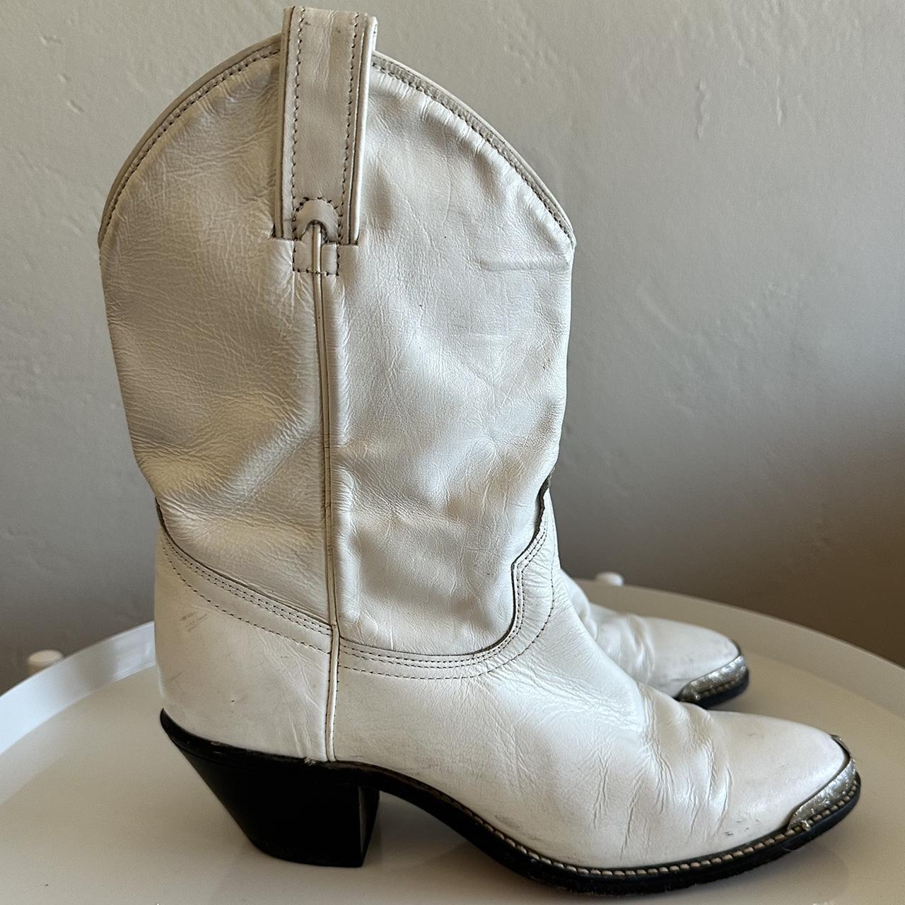 Cutest ever white cowgirl boots. They were slightly... - Depop