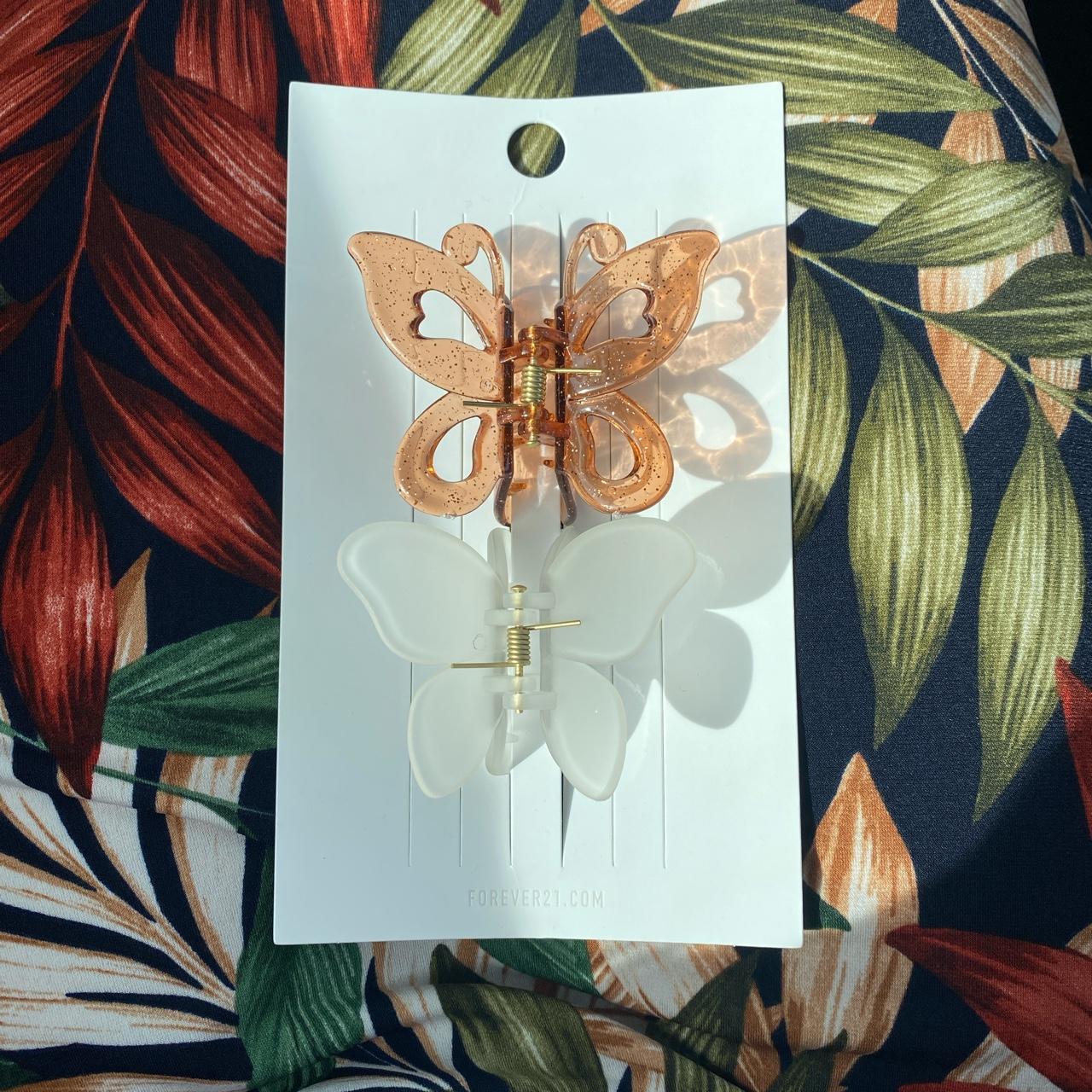 Forever 21 Women's White and Brown Hair-accessories