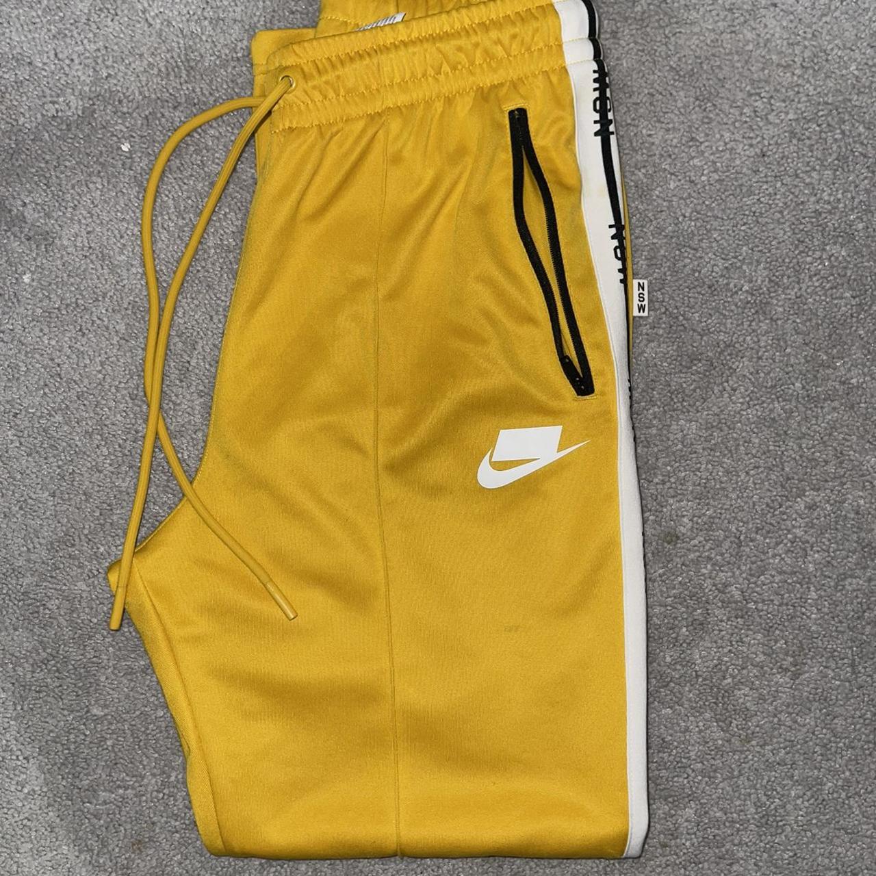 Yellow Nike Track Pants Mens medium Depop