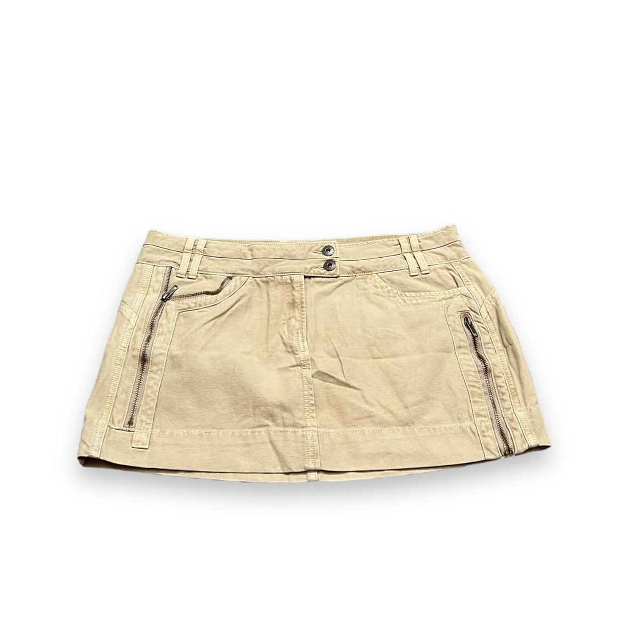 Garage cargo denim mini skirt Length 10” Waist flat... Depop