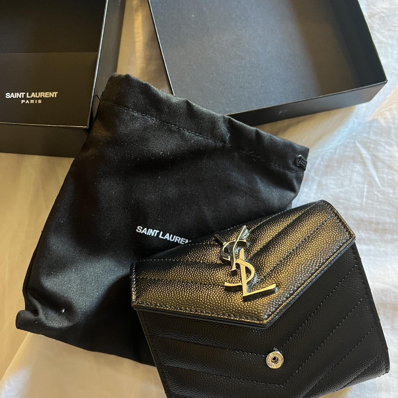 Saint Laurent Envelope Wallet on Chain YSL A little - Depop