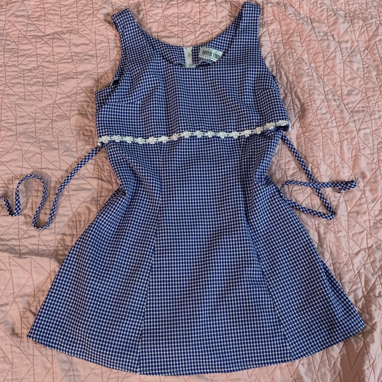 Women's Blue and White Dress