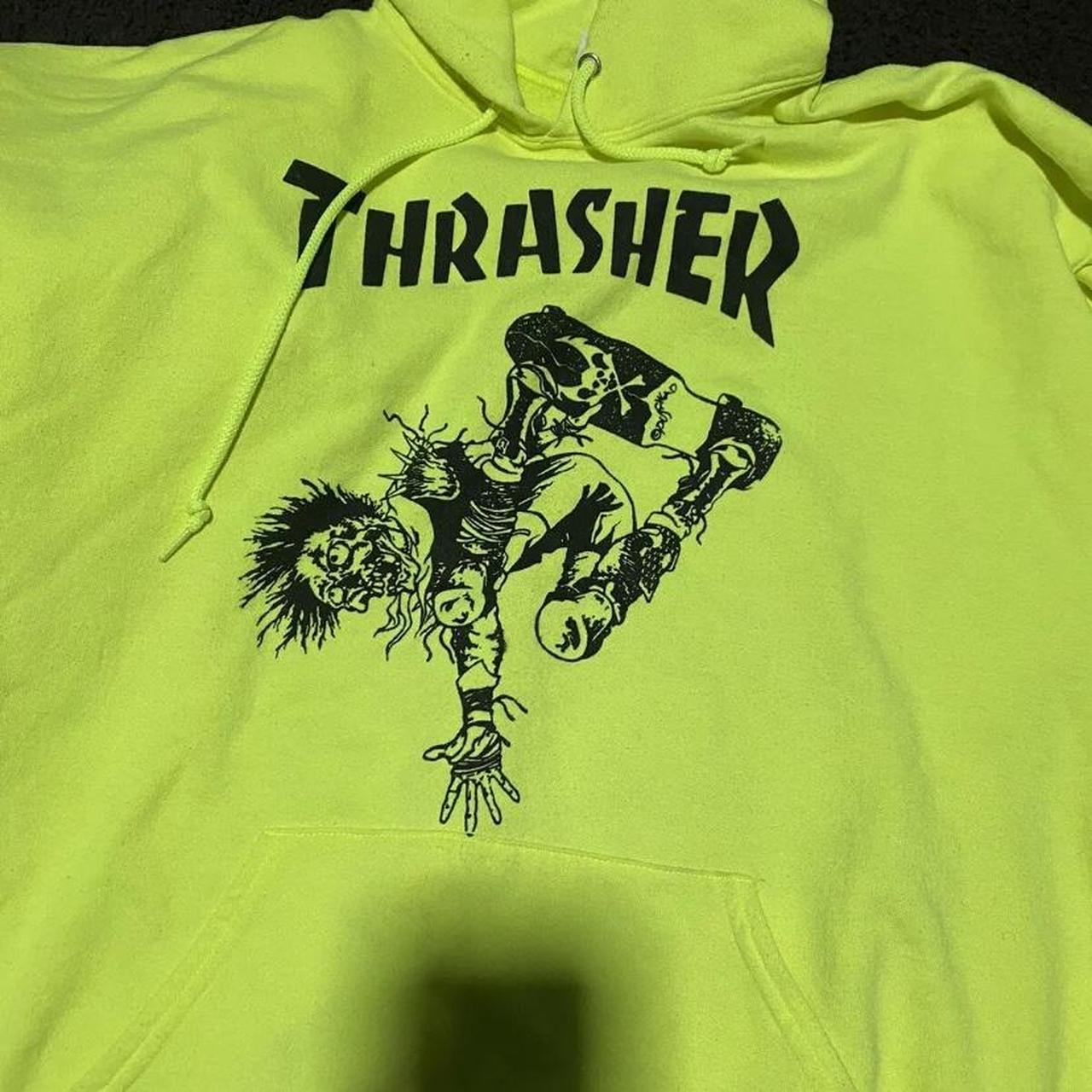 Neon green thrasher shirt best sale