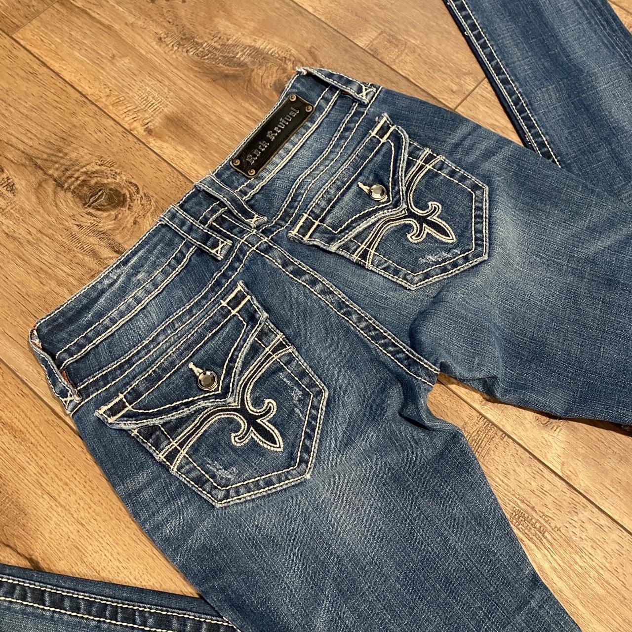 low-mid rise vintage rockrevival jeans!! size 29” ... - Depop