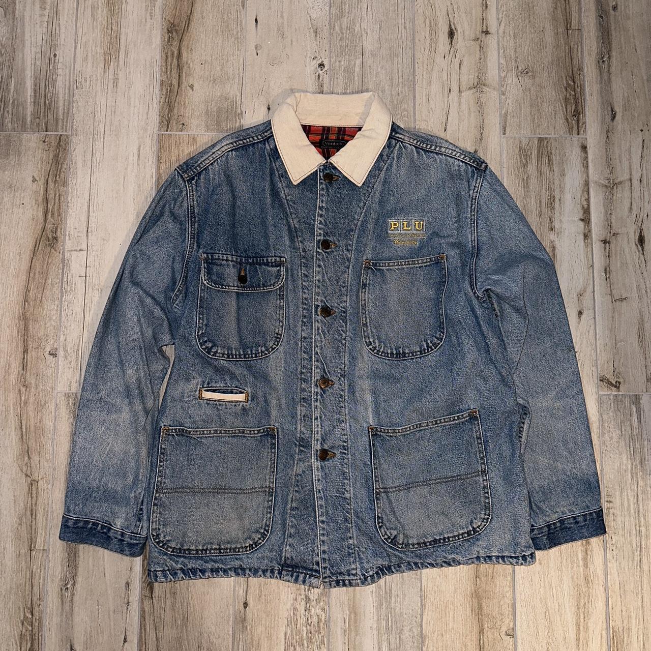 PLU flannel lined denim jacket Size 2XL / dope... - Depop