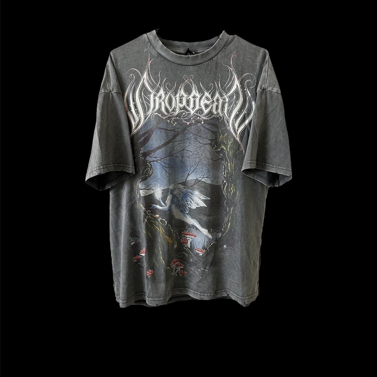 Dropdead Men's Grey and White T-shirt