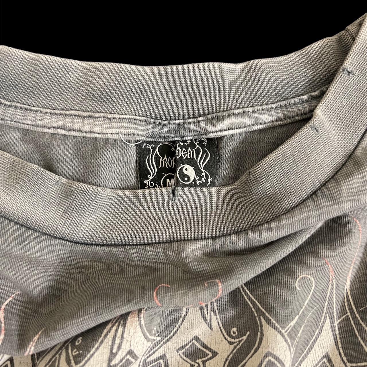 Dropdead Men's Grey and White T-shirt (3)