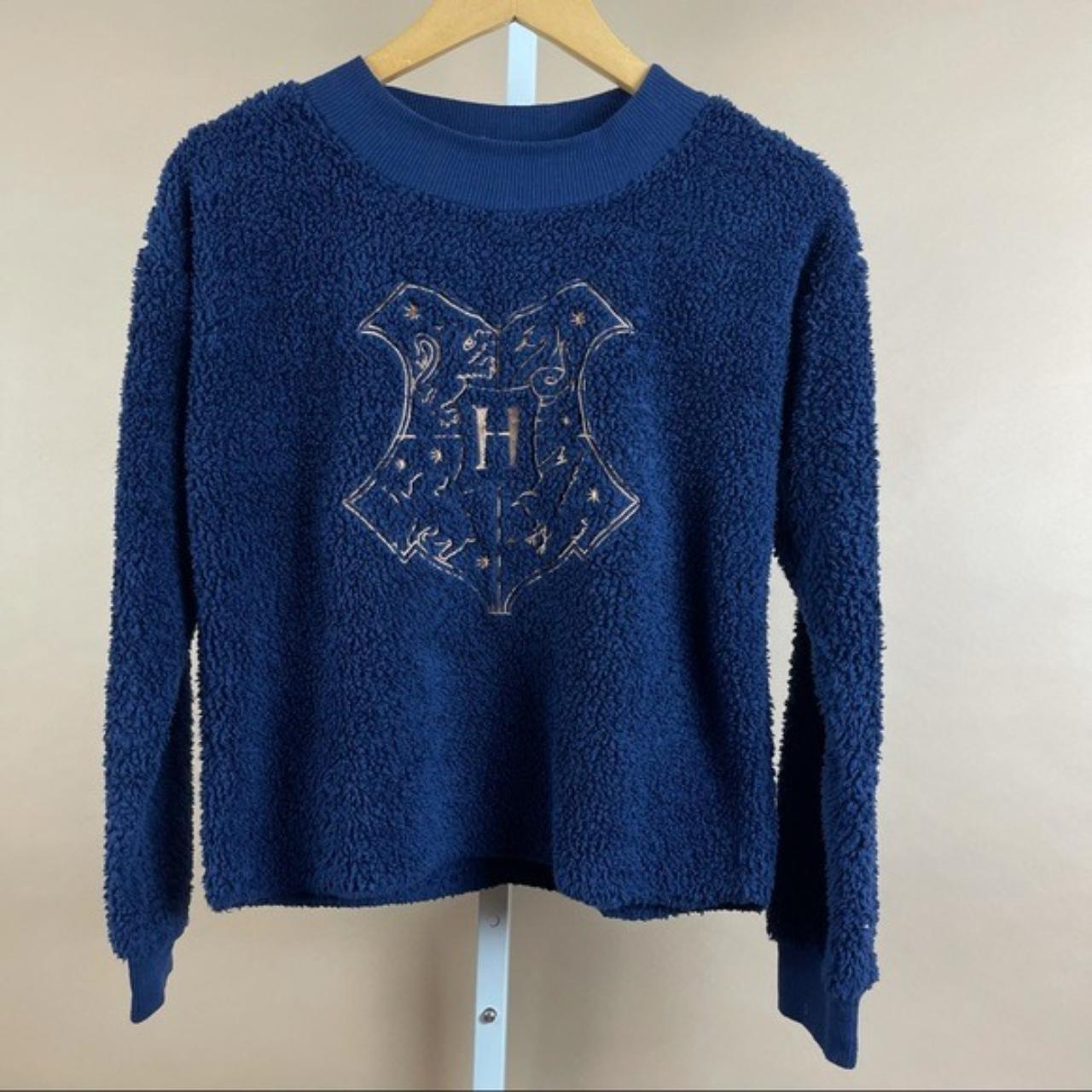 Harry Potter Sherpa Hogwarts Crest Pullover... - Depop