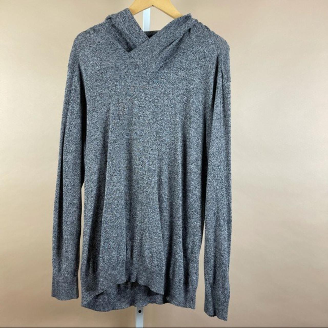 ASOS Charcoal Grey Hooded Long Sleeve Top Size... - Depop