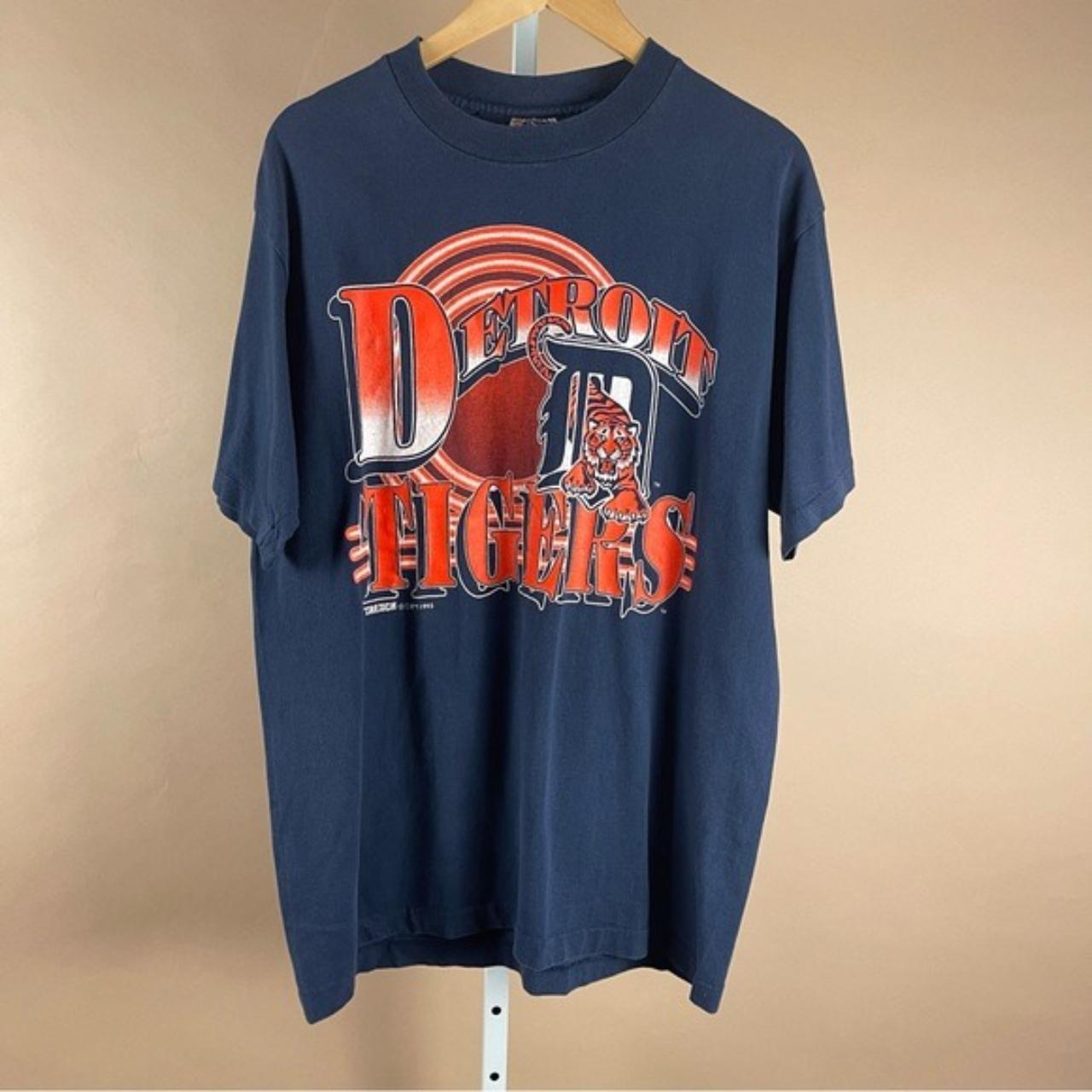 1993 Vintage Detroit Tigers Graphic Tee Men's XL... - Depop