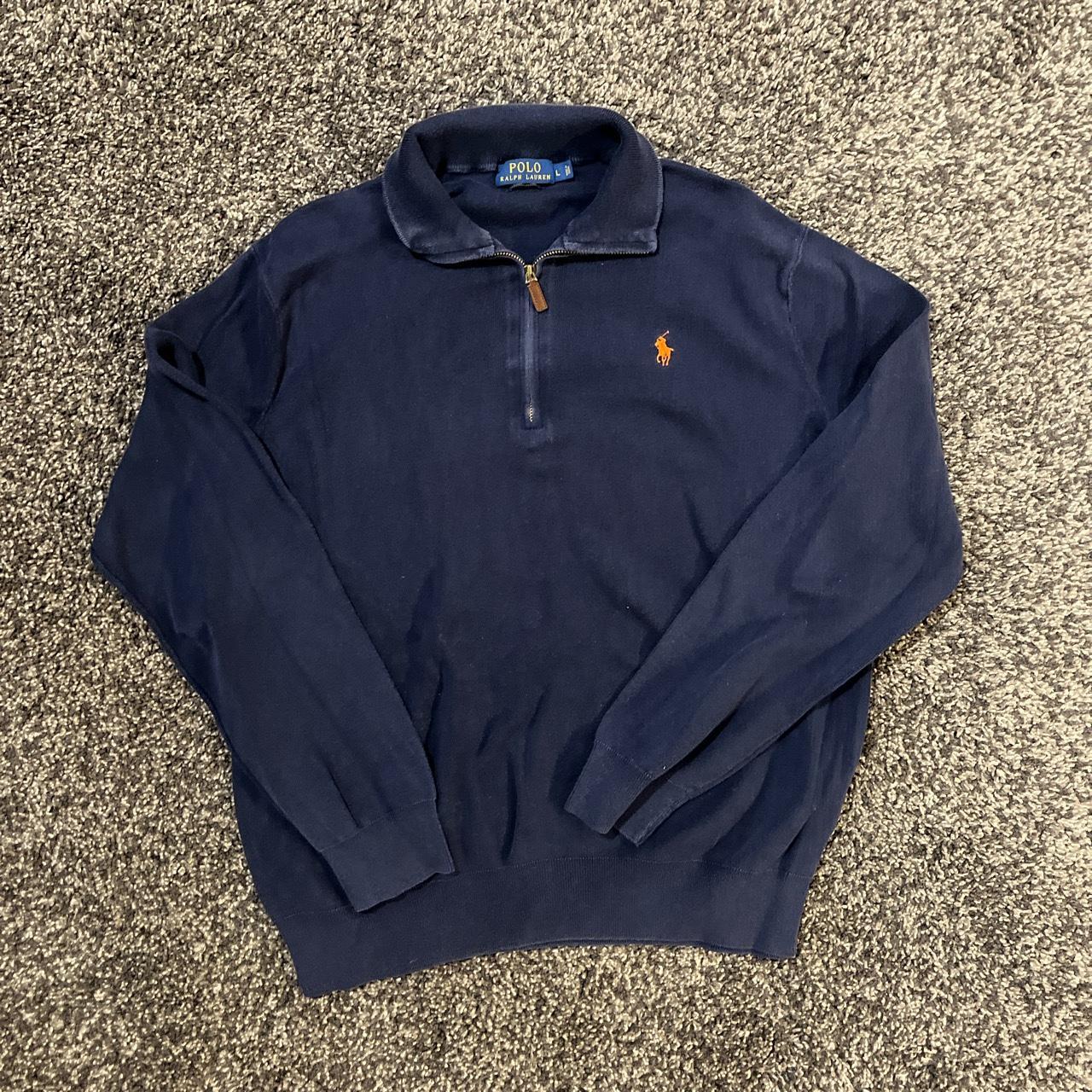 Vintage Polo Ralph Lauren quater zip Size:L - Depop