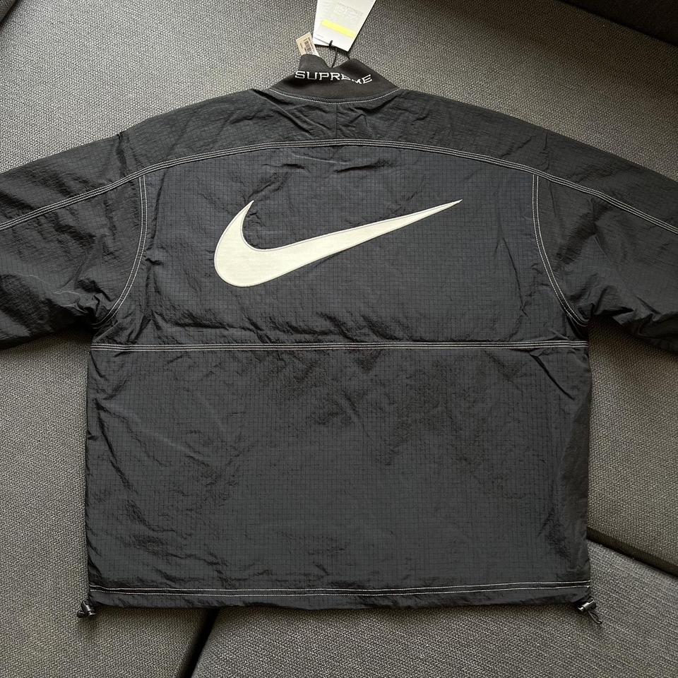 Nike x Supreme Ripstop Pullover Black Size SMALL - Depop