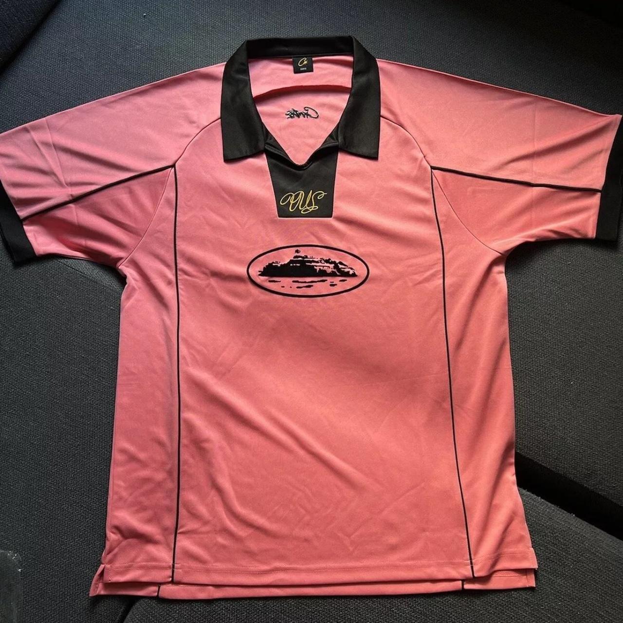 Corteiz CRTZ RTW Talismo Football Jersey Pink Size... - Depop