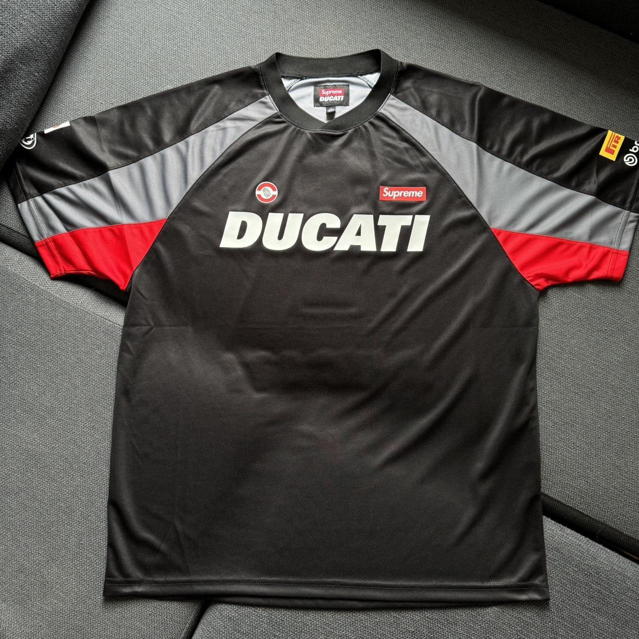 Supreme Ducati Soccer Jersey Black Size Large Brand - Depop