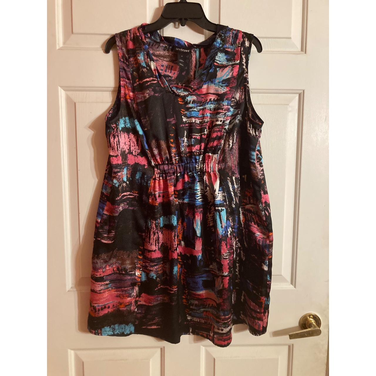 Lane Bryant multi-colored sleeveless dress.... - Depop