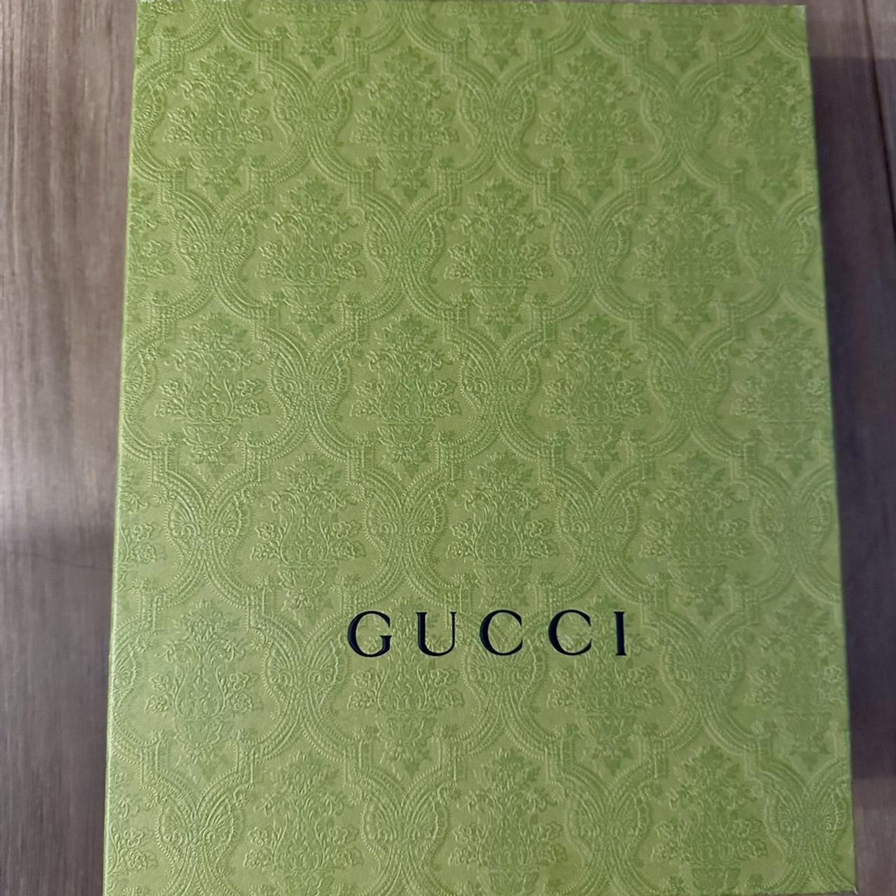 Authentic Gucci Shoebox; Brand New; Green w/Embossed... Depop