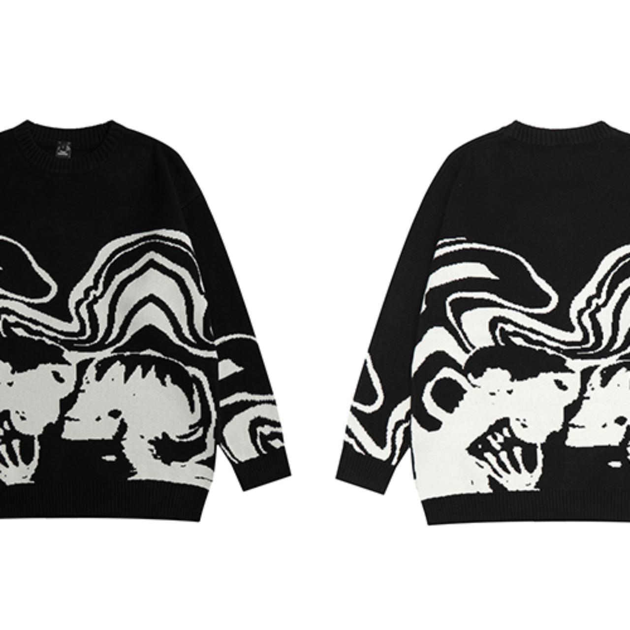 Retro Skull Graphic Jumper Sizes M, L,... Depop